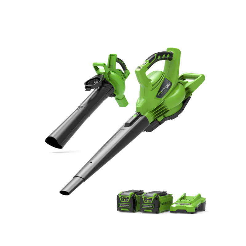 40V Leaf Blower / Leaf Vacuum 280 km/h - 2x 2Ah Battery
